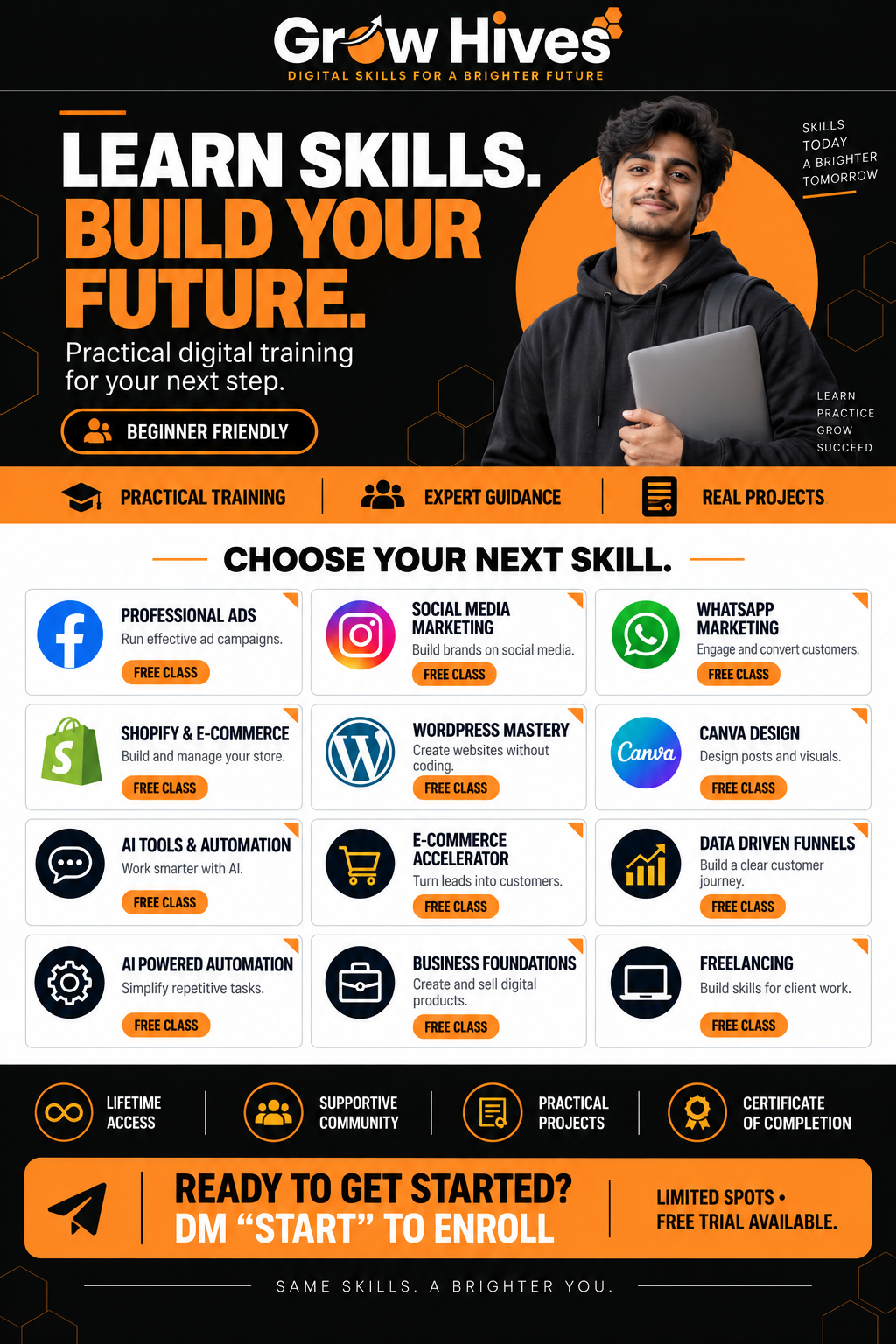 Grow Hives academy campaign creative